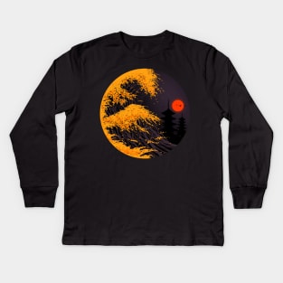 The Great Autumn Wave Kids Long Sleeve T-Shirt